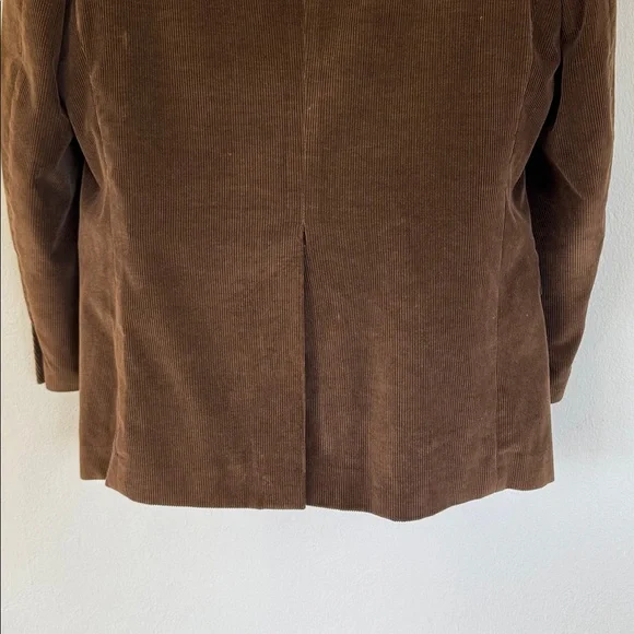 Saddlebred men’s dark brown corduroy double button blazer jacket size 44R